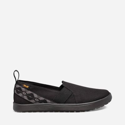 Teva Voya Slip On - Women's Teva Slip Ons - Black | India (JWMA17423)